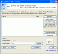 DWG to PDF Converter 2005.5 screenshot